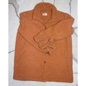 Marine Layer Eden Sherpa Overshirt Women's Sz Small Cashew Tan Brown Shacket